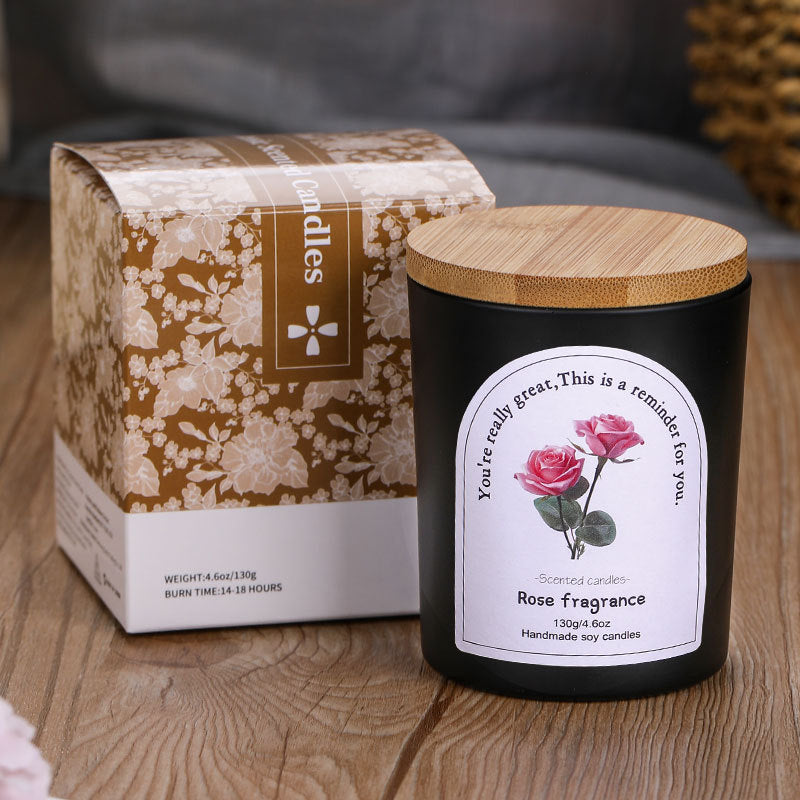 Premium Black Matte Soybean Wax Candle - Blue Misty Morning