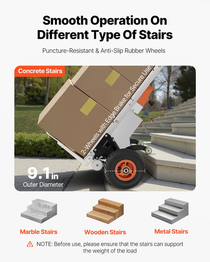Electric Stair Climbing Dolly 440lbs Capacity Stair Climbing Hand Trucks
