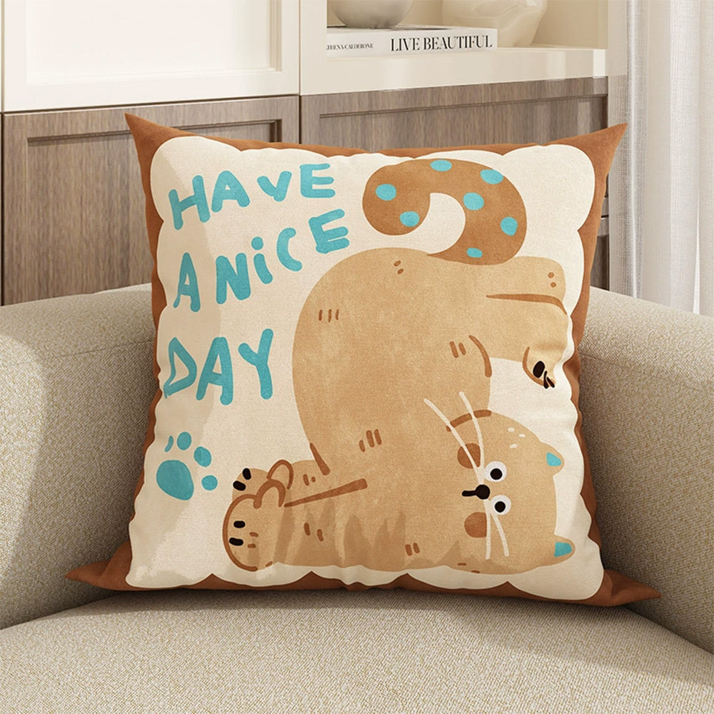 New Cute Dog Pillowcase Bedroom Cushion Cover Sofa Cushions Pillows Cover 45x45cm Pillow Case Home Decoration Car Office Seat