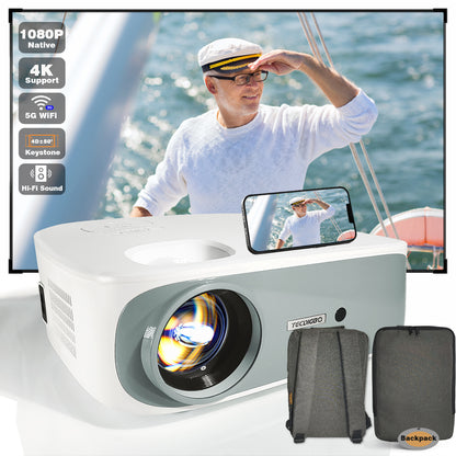 4K True 1080P High-definition Projector C55 White US - DropOnline.co