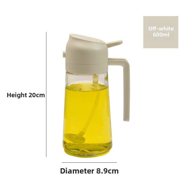 Dual-Function Glass Oil Bottle - Spray & Pour Kitchen Dispenser