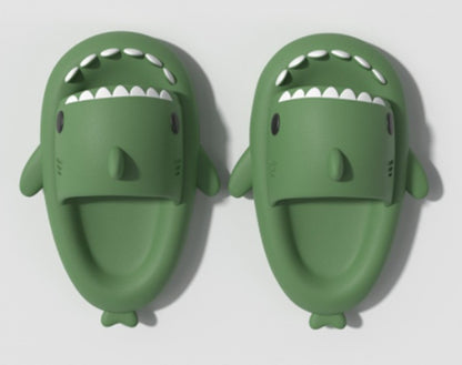 Adult's Slippers Indoor Outdoor Funny Shark Cartoon - DropOnline.co