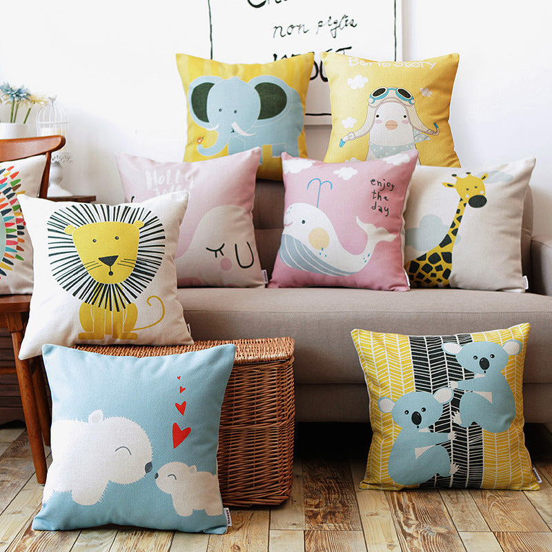Cute Cotton And Linen Cloth Art Throw Pillow Cushion Pillowcase