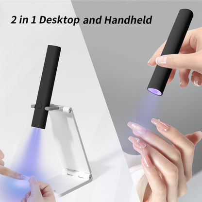 UV For Gel Nails, Mini U V LED Nail Light Handheld, With Bracket, Portable Nail Dryer, Rechargeable USB Wireless, For Fast Drying, Black - DropOnline.co