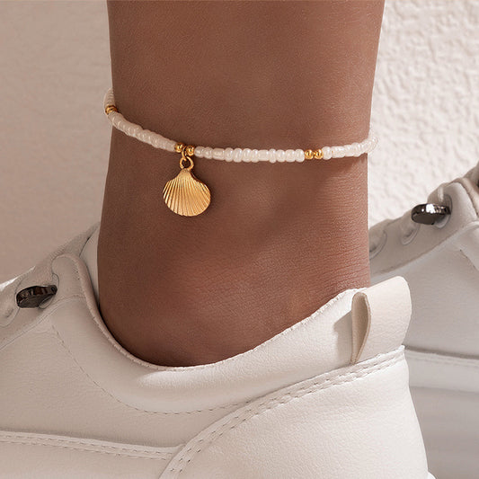 Beach Vacation Shell Anklet - Bohemian Style Seashell Ankle Bracelet