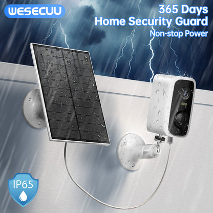 Solar Battery WIFI Camera 2K Human Detection Waterproof Mini CCTV With 5000mAh Battery With Solar Panel - DropOnline.co