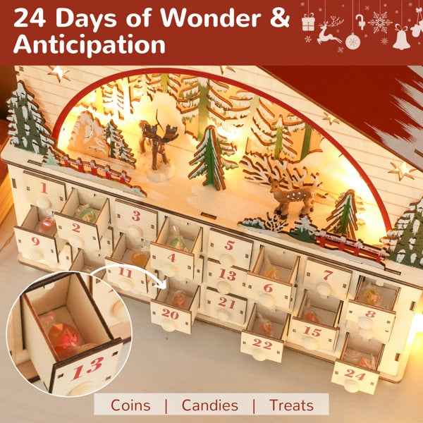 Christmas Advent Calendar - Holiday Countdown Decoration