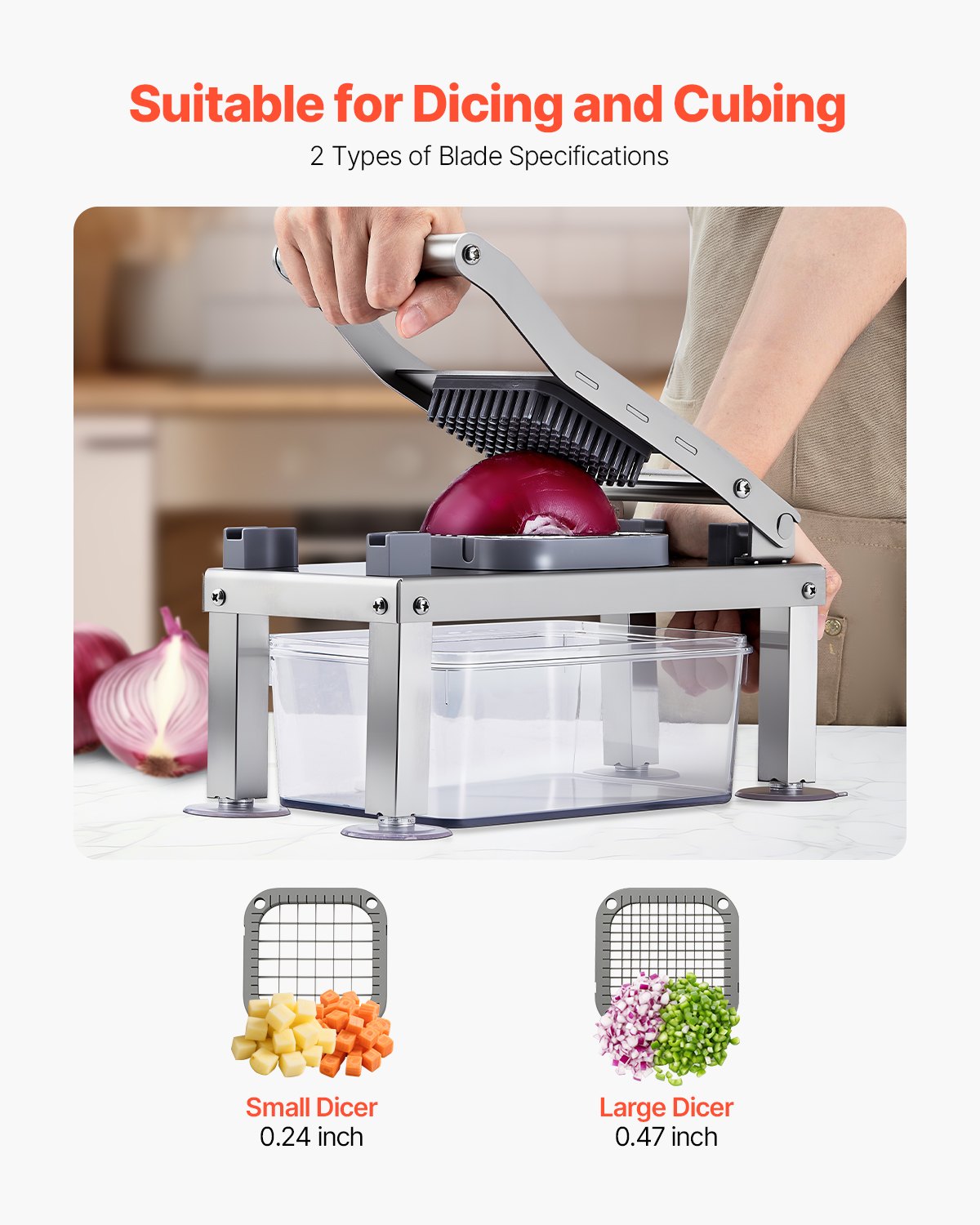 Vegetable Chopper Mandoline Slicer All-in-1 Food Veggie Cutter 9 Blades