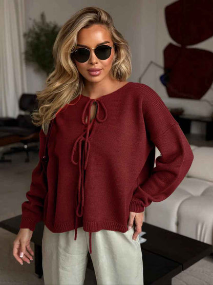 Loose Round-neck Long-sleeved Women's Sweater