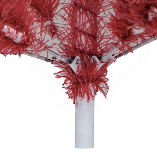 6FT Hinged Fir Bent Top Christmas Tree - Santa Hat Style 1250 Tips 300 LED Lights - DropOnline.co