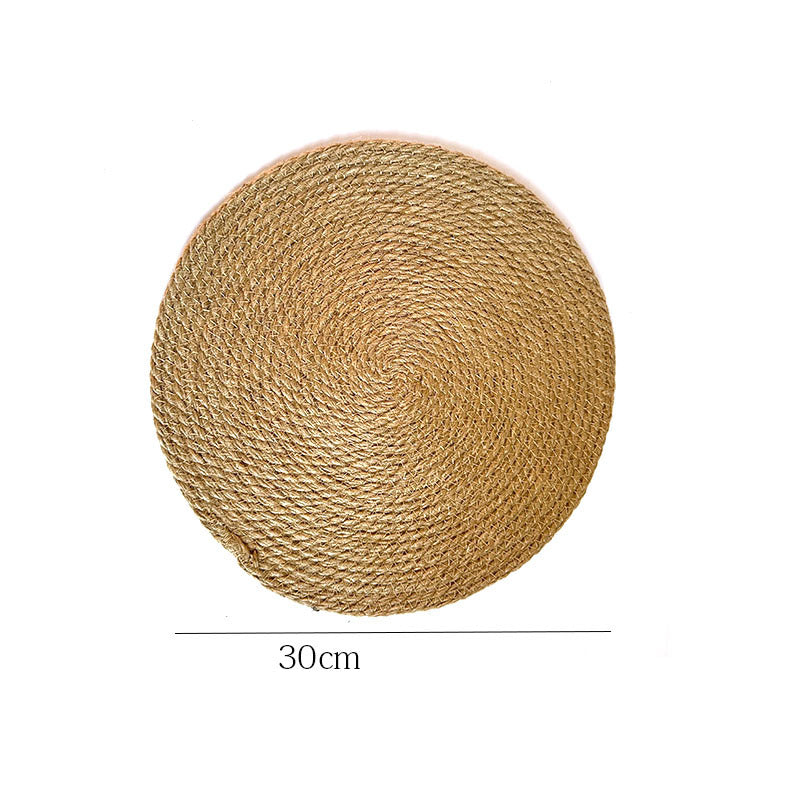 Natural Hemp Rope Placemats - Japanese Craft Style Table Mats