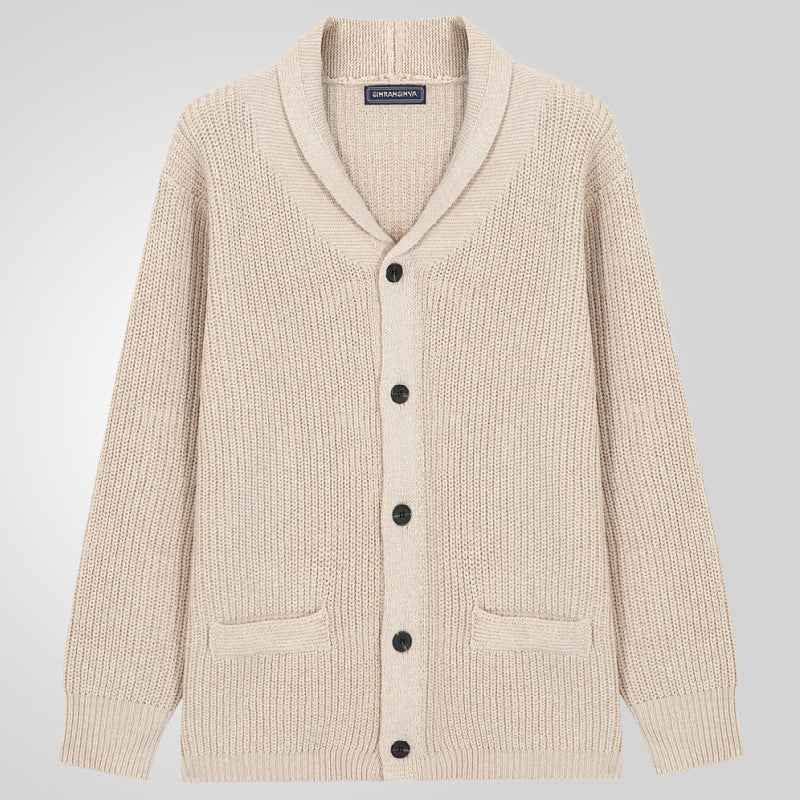 Turn-down Collar Thickened Knitwear Long-sleeve Cardigan Sweater