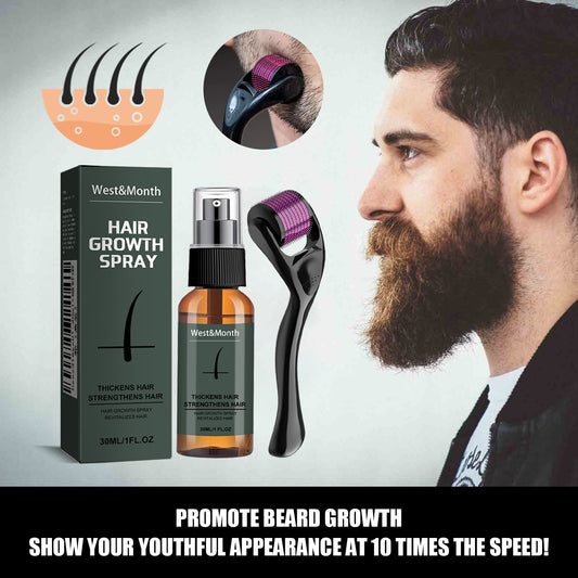 Moustache Spray Set Moisturizing Spray Facial Hair Treatment Boosting Beard Growth Thickening Liquid