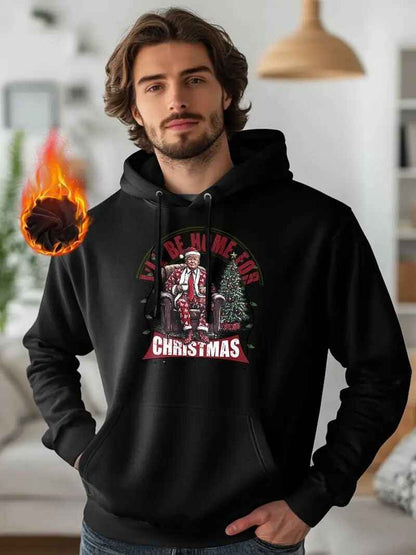 Men's Polyester Hoodie - Classic Pullover Hooded Sweatshirt