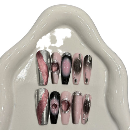 Y2g Black Cool Hot Girl Stickers Wear Nail Tip - DropOnline.co