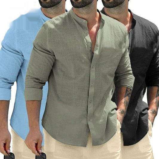 Men's Autumn Long Sleeve Cotton Business Shirt - Professional Dress Shirt