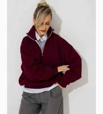 Lazy Style Fashion Casual Personality Versatile Zip-up Hoodie