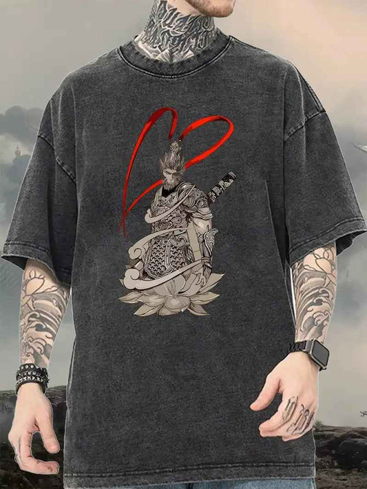 Men's Printed Short Sleeve Shirt - Casual Summer Button-Down