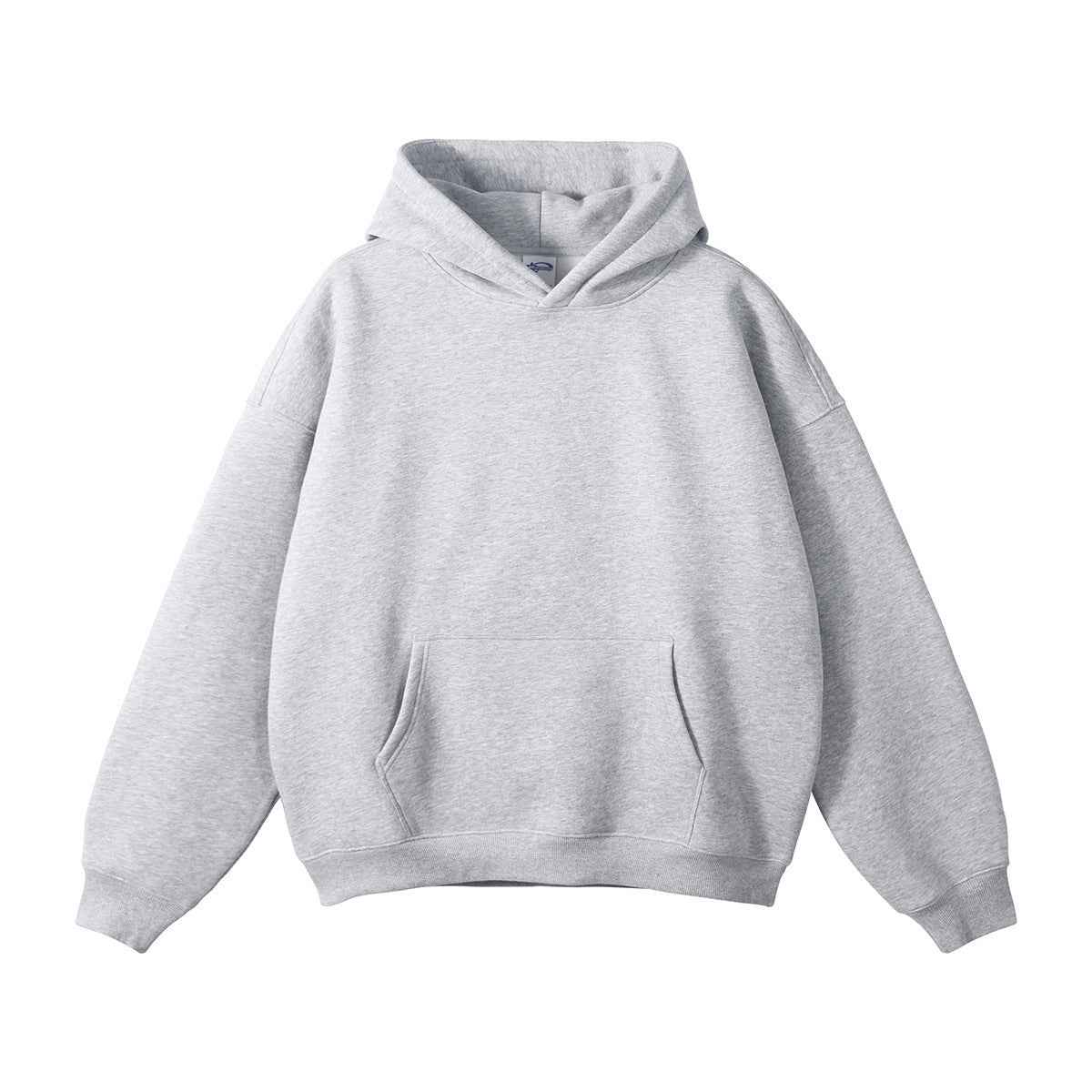 New Loose Fleece Trendy Drop Shoulder Solid Color Hoodie