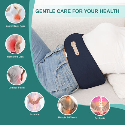 Smart Auto-Adjusting Heating Massager For Back Pain Relief, 4 Vibrations, 3 Modes, 3 Heat Levels, USB Rechargeable - DropOnline.co