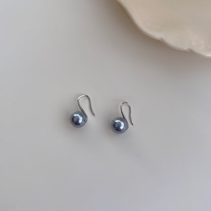 Sterling Silver Needle Japanese And Korean Pearl Earrings Non-piercing Ear Clip - DropOnline.co