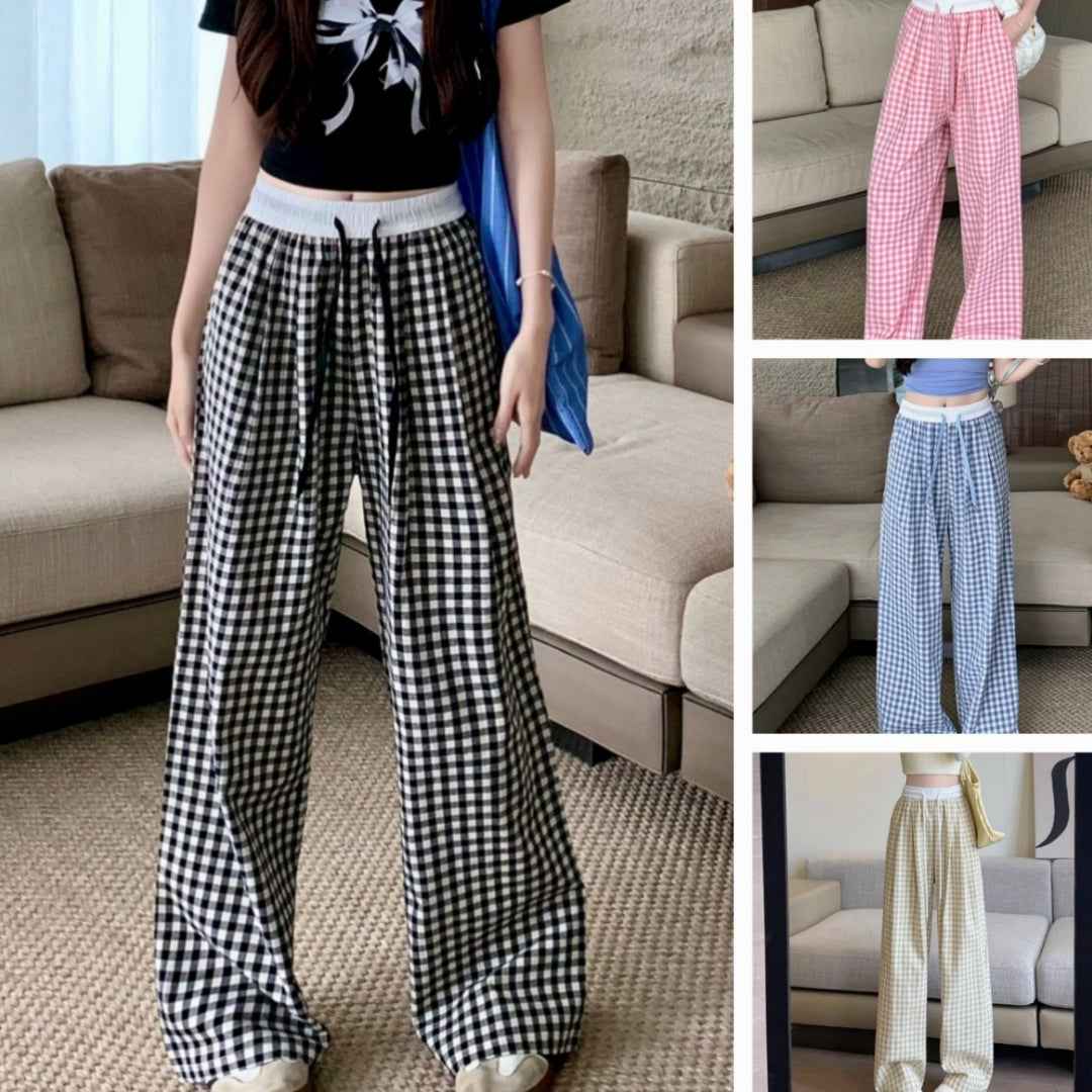 Women's Thin High-Waist Drape Straight Versatile Casual Pants