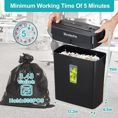 Paper Shredder -10 Sheets Of Paper Cut Horizontally With 3.43 Gallon Paper Basket - P-4 Security Level -3 Mode Designs - Shreds CDs And Credit Cards - Durable, Fast, Anti Paper Jam, Suitable For Home - DropOnline.co