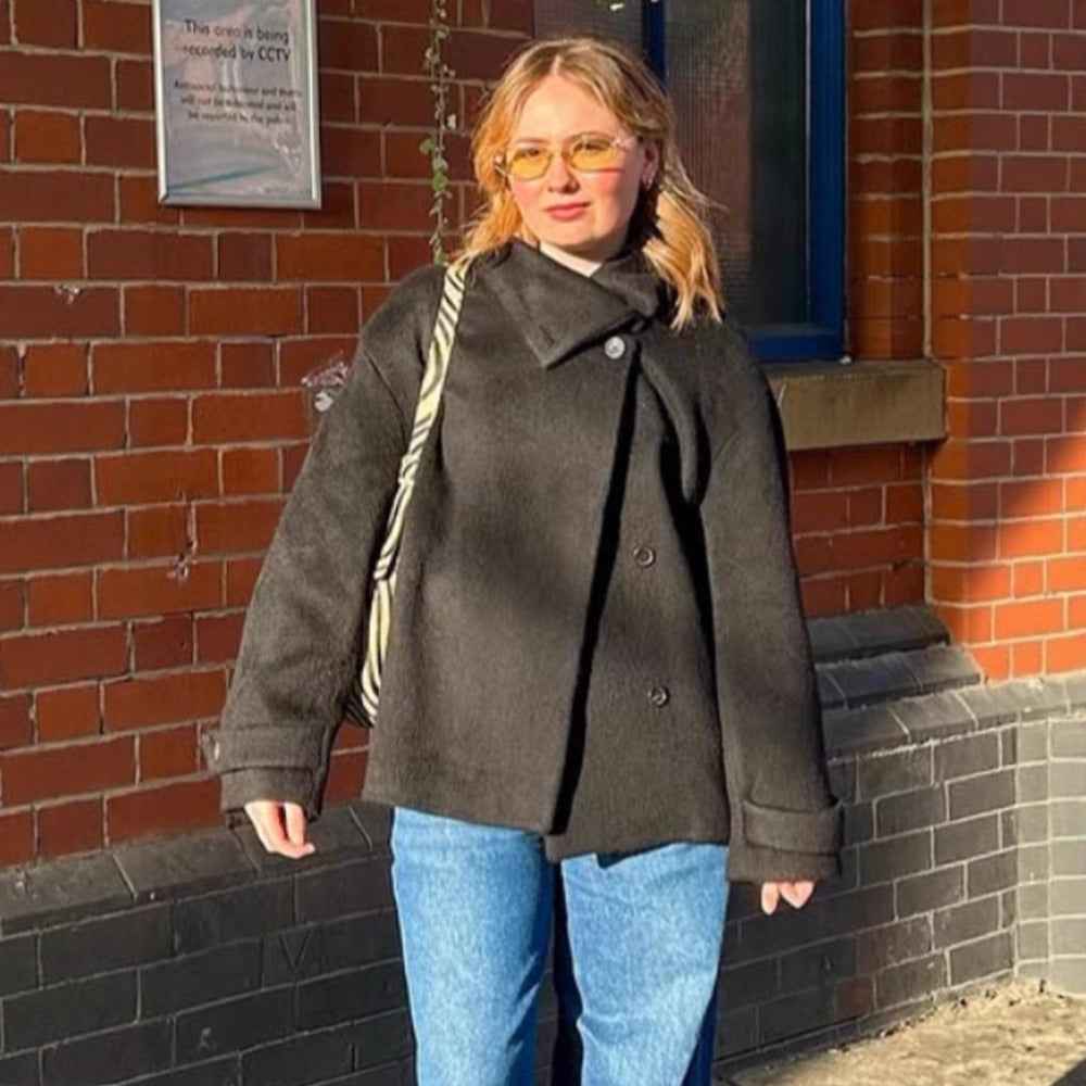 High-grade Graceful Stand Collar Short Coat