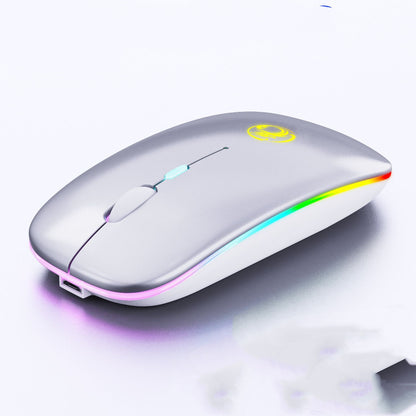 Luminous Charging Bluetooth Dual-mode Wireless Silent Mouse Desktop Notebook - DropOnline.co