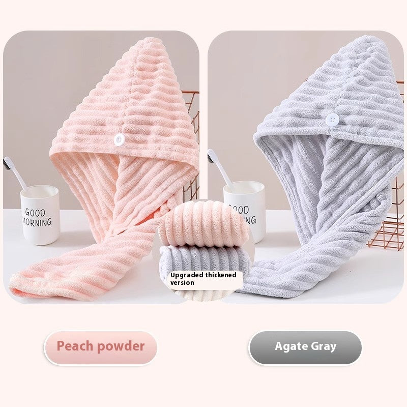 Candy Velvet Hair-drying Cap Thick Absorbent Headscarf