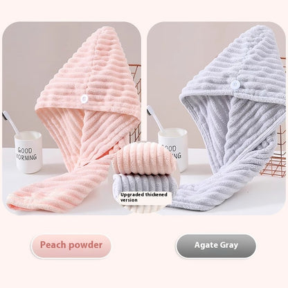 Candy Velvet Hair-drying Cap Thick Absorbent Headscarf