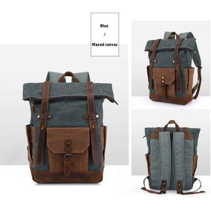 Vintage Oil Wax Waterproof Canvas Traveling Bag