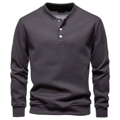 New Fleece-lined Men's Round Neck Sweatshirt