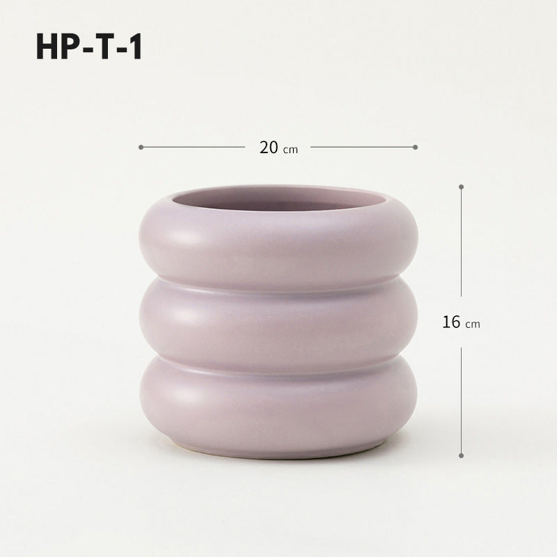 Premium Ceramic Makeup Pen Bucket - Modern Home Decoration Organizer