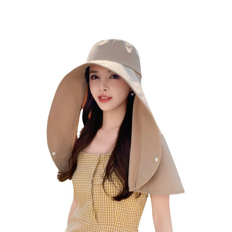 Integrated Neck & Shawl Sunscreen Hat - Multi-Functional Sun Protection