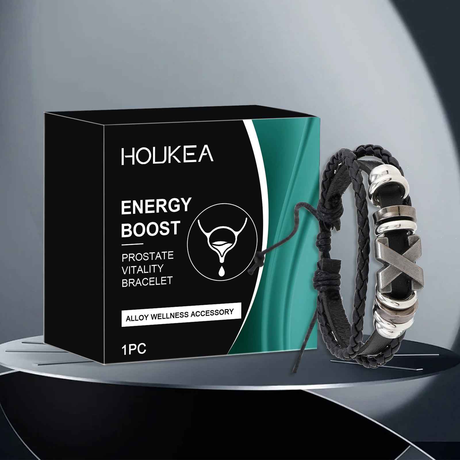 Men's Care Bracelet, Gentle Care For Men's Body Comfortable Lightweight Portable Fashion Care Bracelet