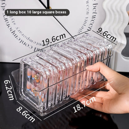 Transparent Manicure Small Wear Nail Box Handmade Nail Storage Box - DropOnline.co