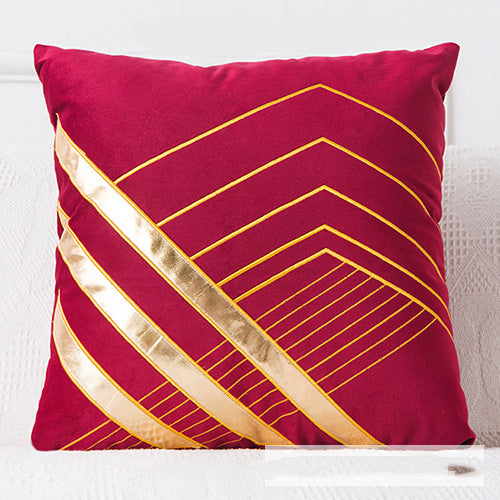 Golden Sofa Pillow Office Car Lumbar Cushion