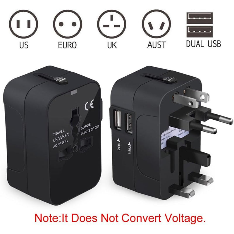 Universal Travel Adapter with USB-C - All-in-One Worldwide Charger