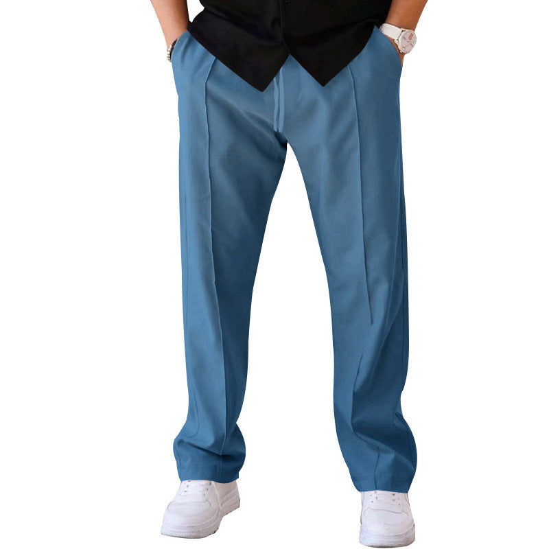 Men's Loose Straight-Leg Sport Trousers - Casual Athletic Pants