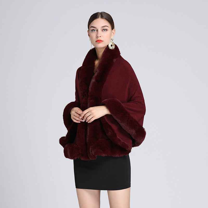Shawl Cape Knitted Cardigan Coat For Women
