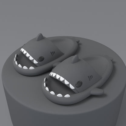 Adult's Slippers Indoor Outdoor Funny Shark Cartoon - DropOnline.co