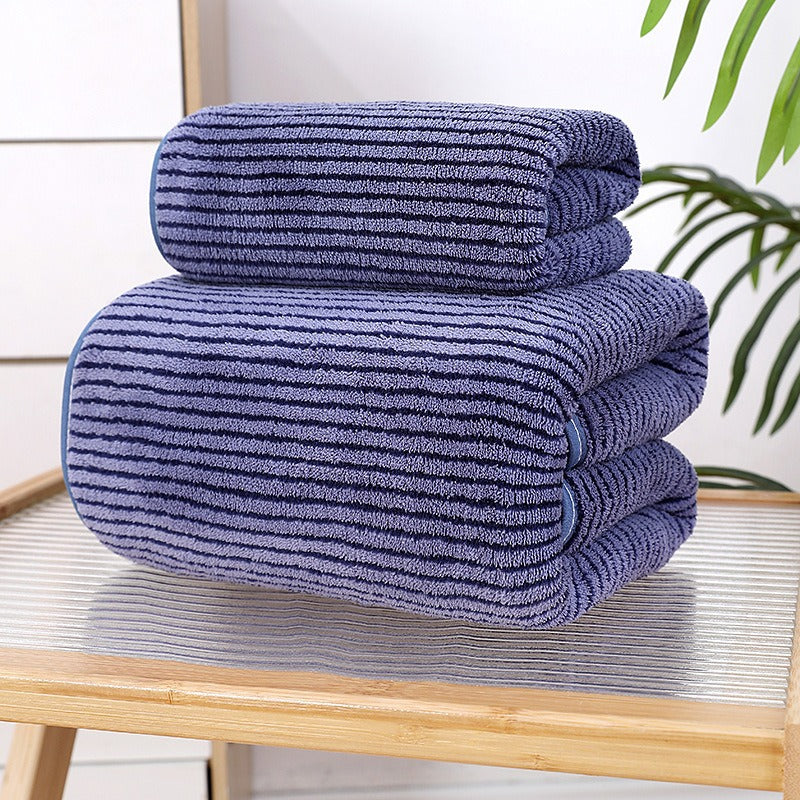 Premium Coral Fleece Towel Set - Quick Dry Bath & Beach