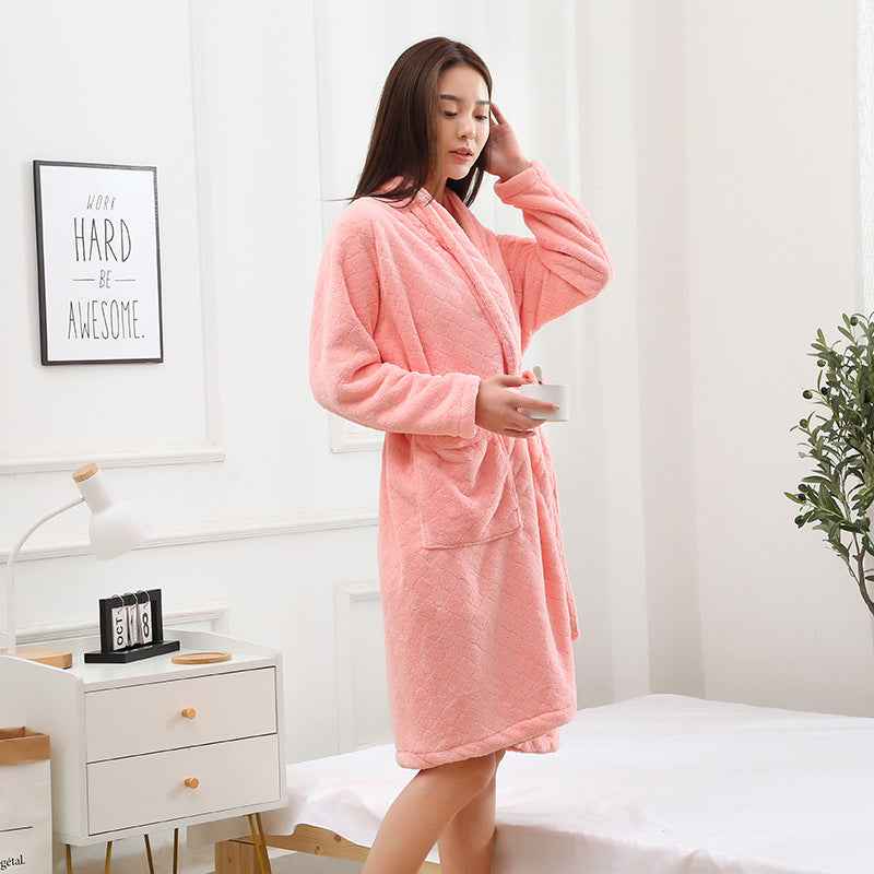 Coral Fleece Bath Towel Plus-sized Water-absorbing Quick-drying