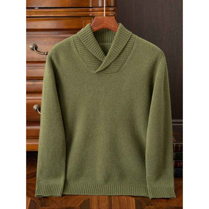 Men's Casual Fashion Collar Wool Pullover Sweater