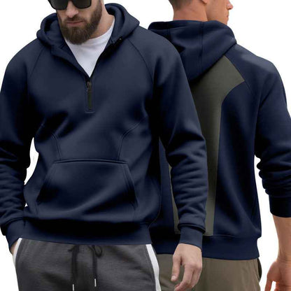 Men's Casual Sports Commuter Fleece Hooded Zip
