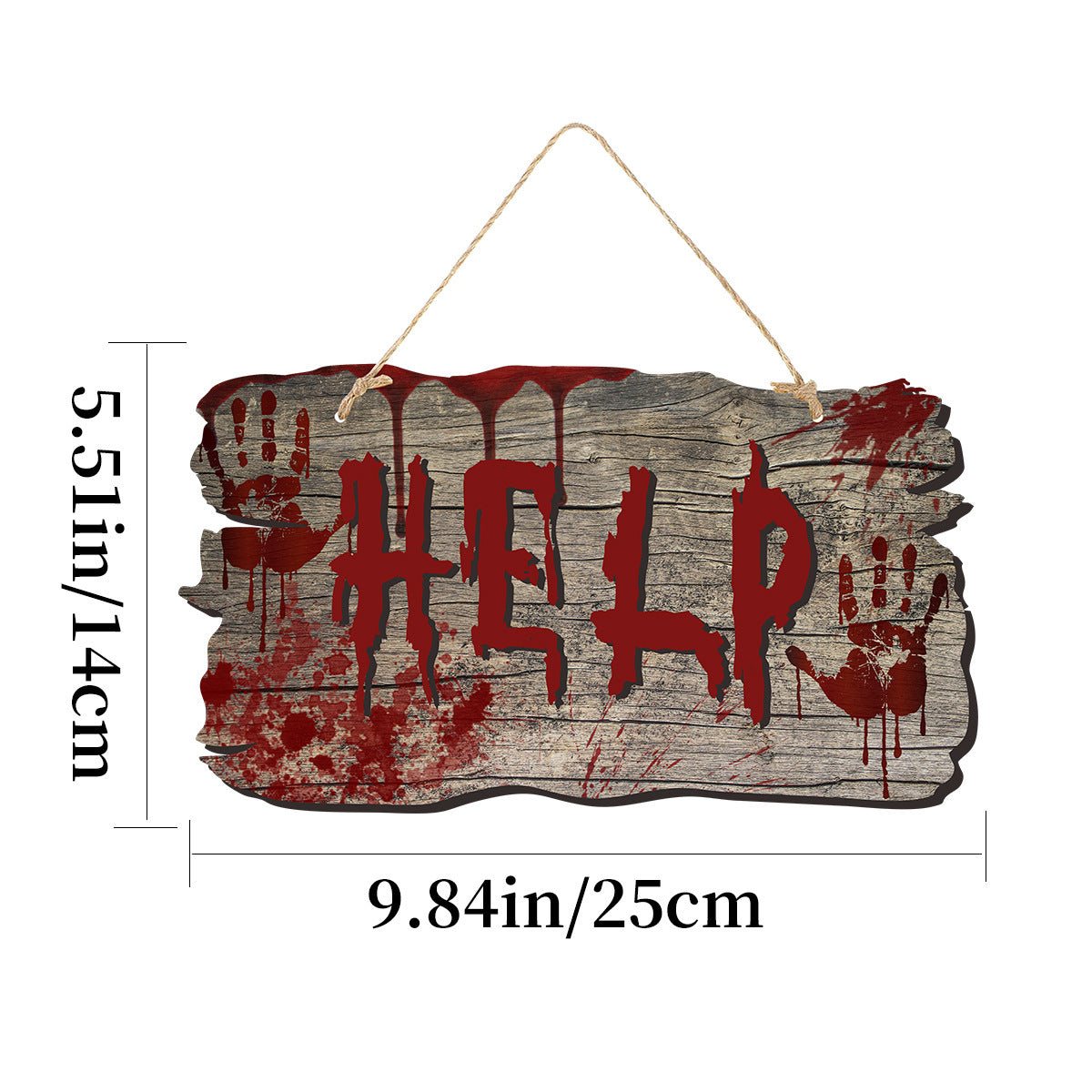 Halloween Wooden Doorplate - Haunted House Horror Atmosphere Decoration