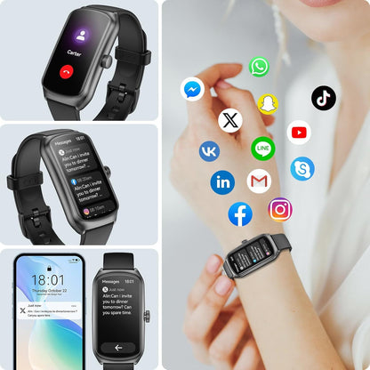 AMOLED Unisex Fitness Tracking Smartwatch With Heart Rate, Blood Oxygen And Sleep Monitoring, Waterproof Function, Pedometer, Swimming Health Activity Tracking - DropOnline.co