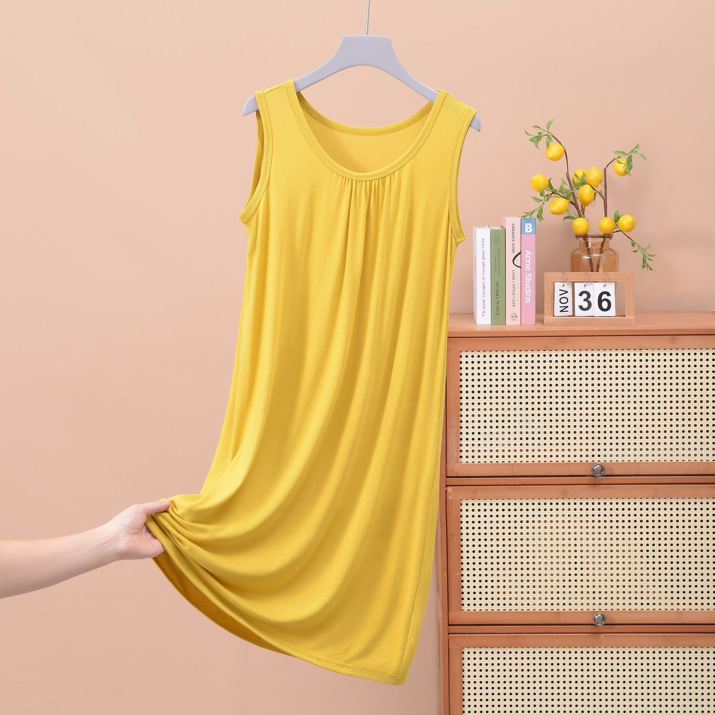 Plus Size Round Neck Ruffled Sleeveless Maxi Dress - Comfortable Casual Style