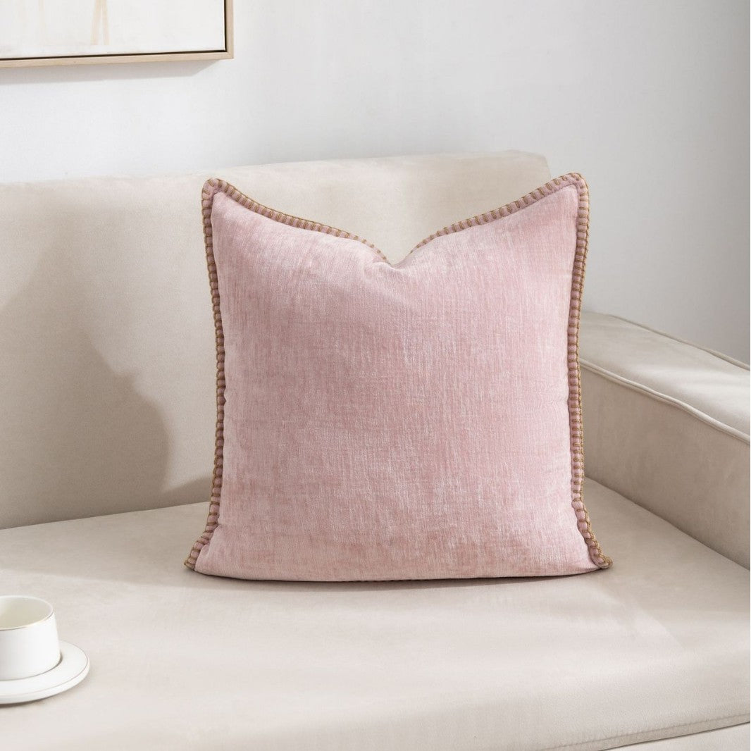 Wool Edge Pillow Cover - Natural Fiber Decorative Cushion Case